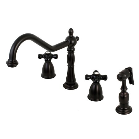 Kingston Brass Widespread Kitchen Faucet, Oil Rubbed Bronze KB1795PKXBS